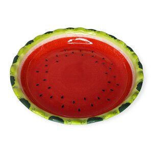 Watermelon Ceramic Colorful Pie Dish 11" Diameter